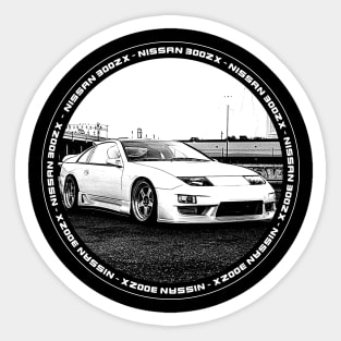 NISSAN 300ZX Black 'N White 4 (Black Version) Sticker